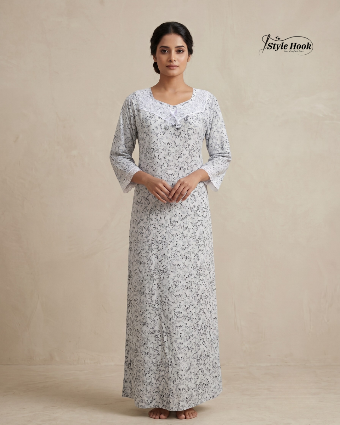 Style Hook Soft Fabric Sleepwear Nighty