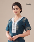 Stylish Rayon Lace Nighty with Floral Print