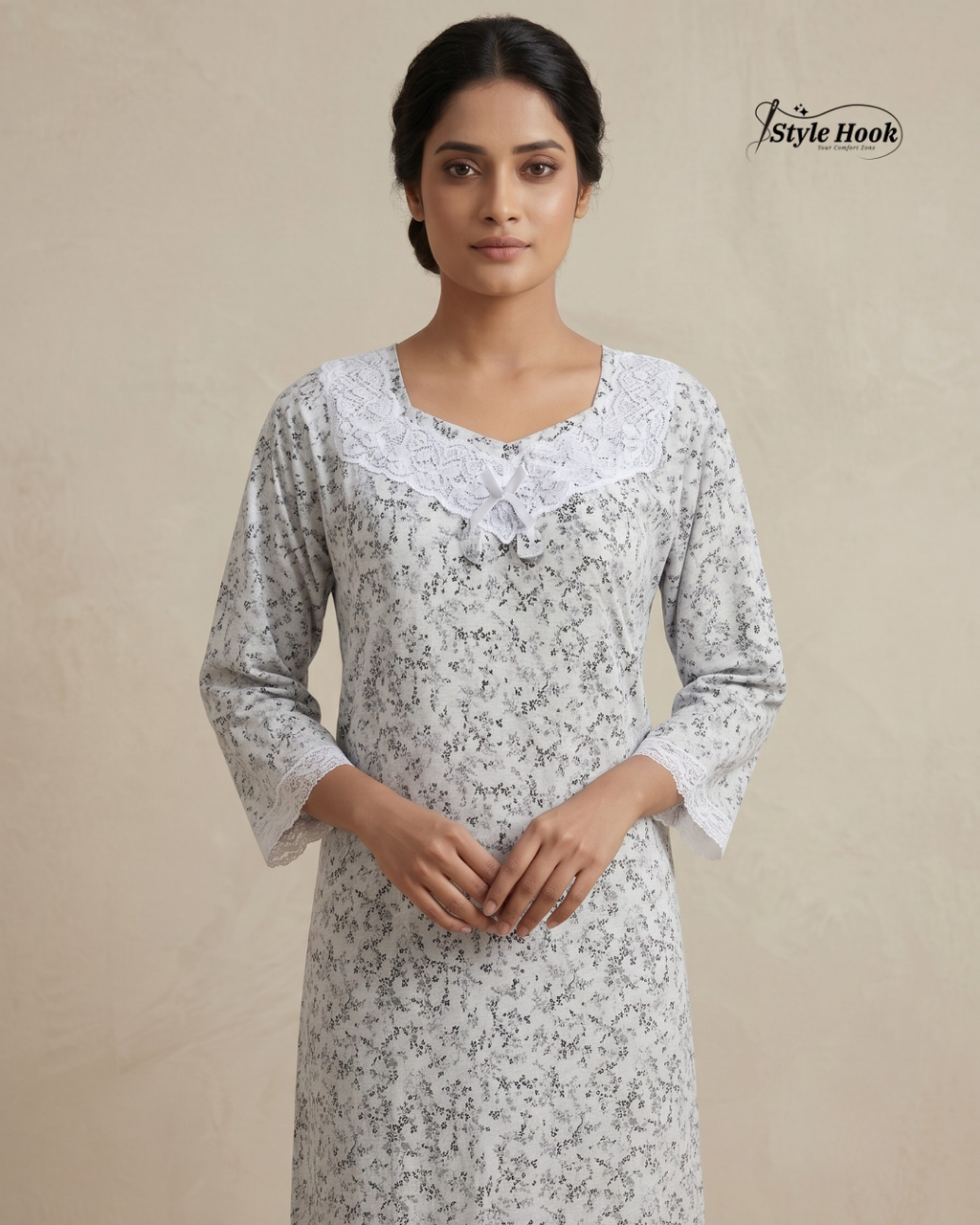 Style Hook Soft Fabric Sleepwear Nighty