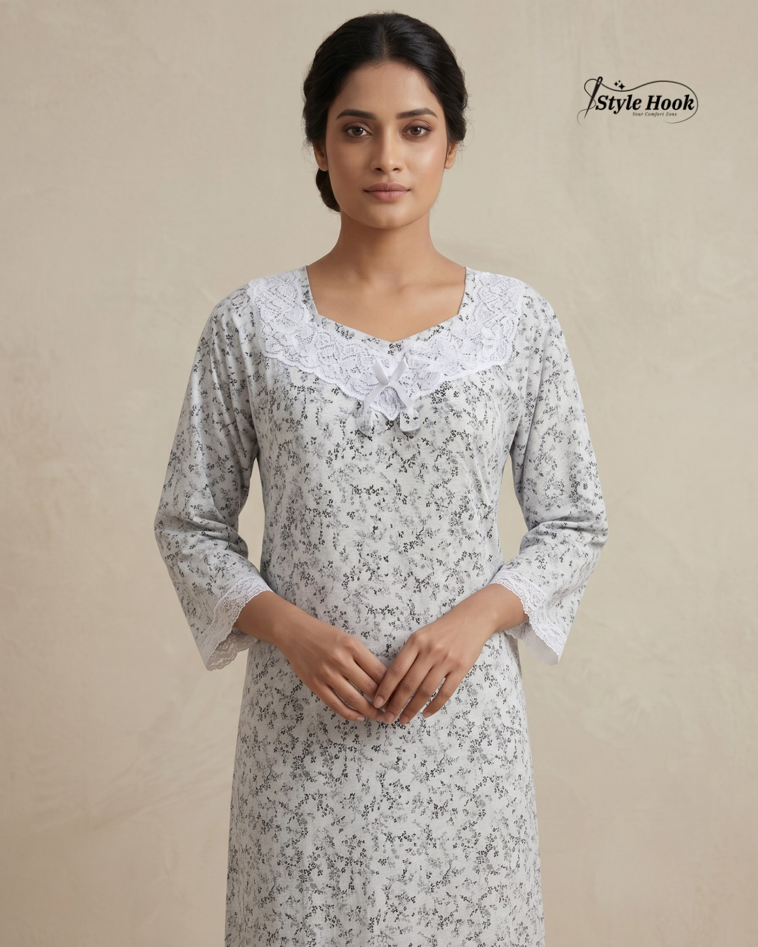 Style Hook Soft Fabric Sleepwear Nighty
