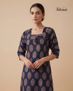 Premium Ajrak Print Cotton Nighty for Women