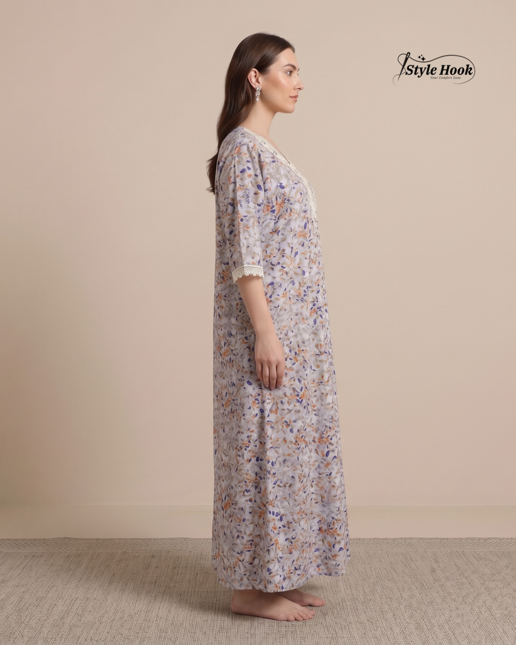 Style Hook Luxury Imported Dubai Nighty for Ladies