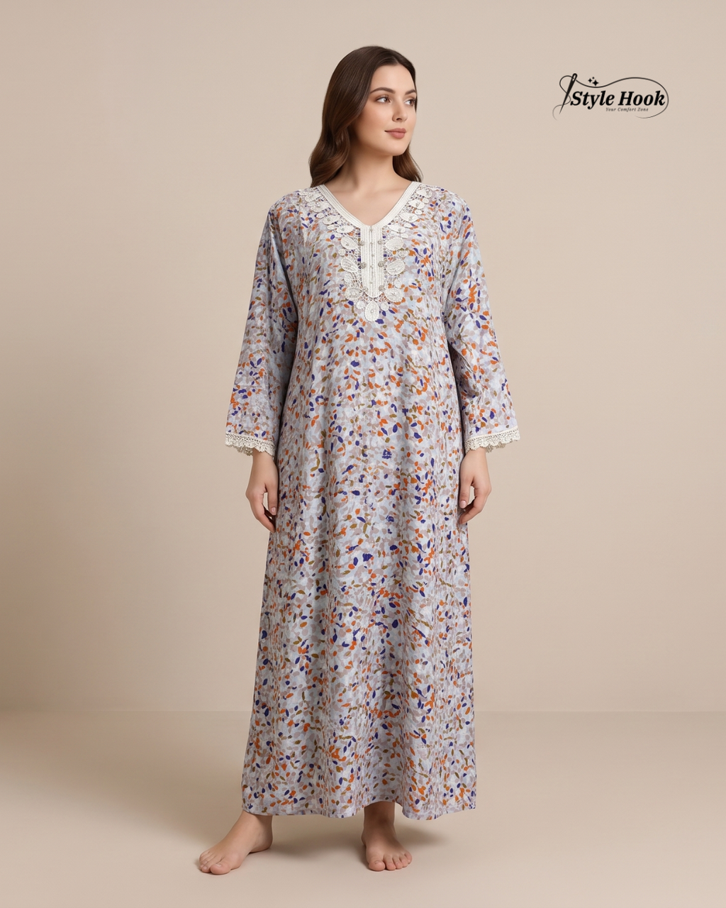 Style Hook Luxury Imported Dubai Nighty for Ladies