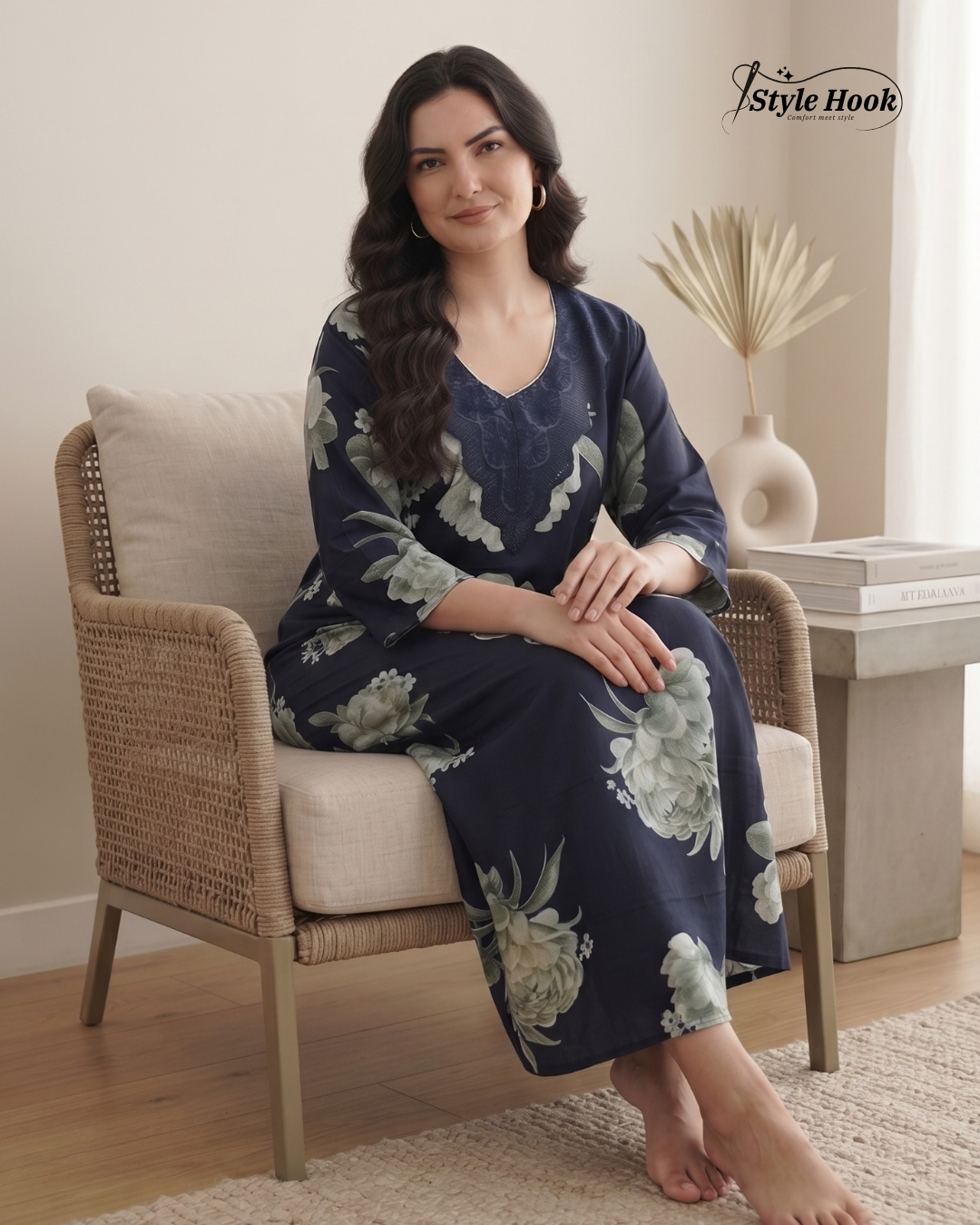Stylish Rayon Nighty for Women – Premium Elegant Special Occasion Wear