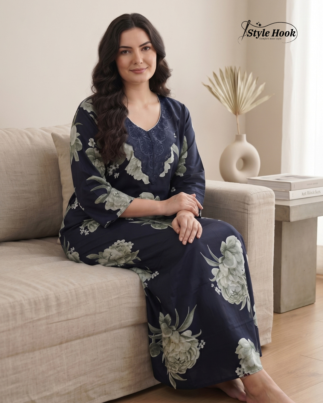 Stylish Rayon Nighty for Women – Premium Elegant Special Occasion Wear