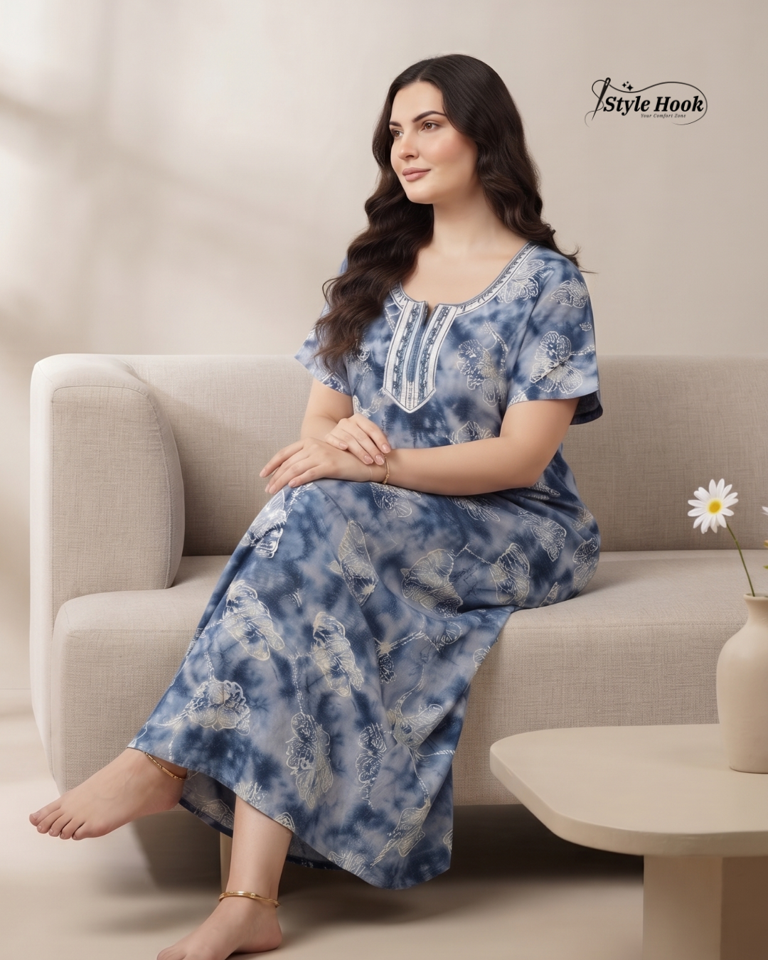 Premium Designer House Wear Rayon Maxi