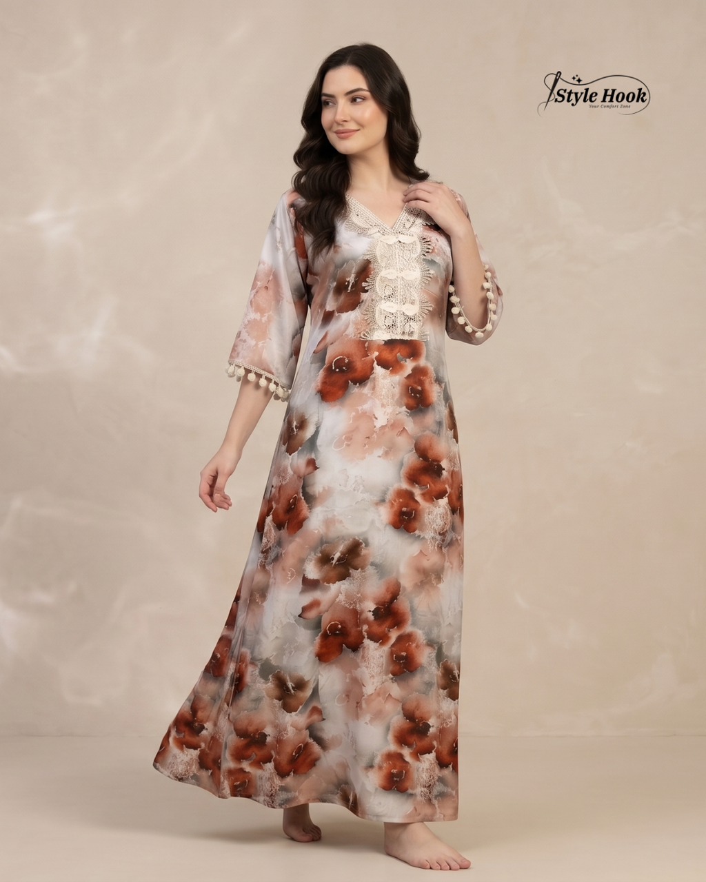 Style Hook Designer Dubai Maxi Nighty – Premium Comfort Wear