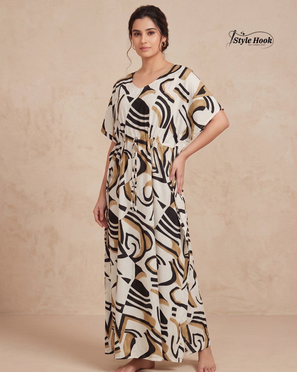 Style Hook Floral Dubai Kaftan Nightwear