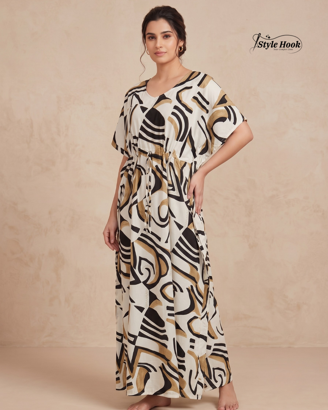 Style Hook Floral Dubai Kaftan Nightwear