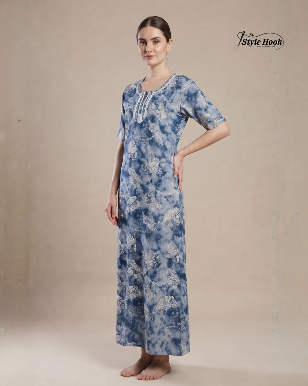 Premium Designer House Wear Rayon Maxi
