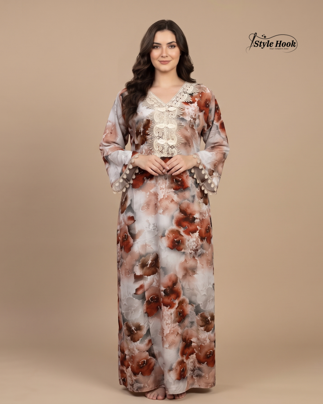 Style Hook Designer Dubai Maxi Nighty – Premium Comfort Wear