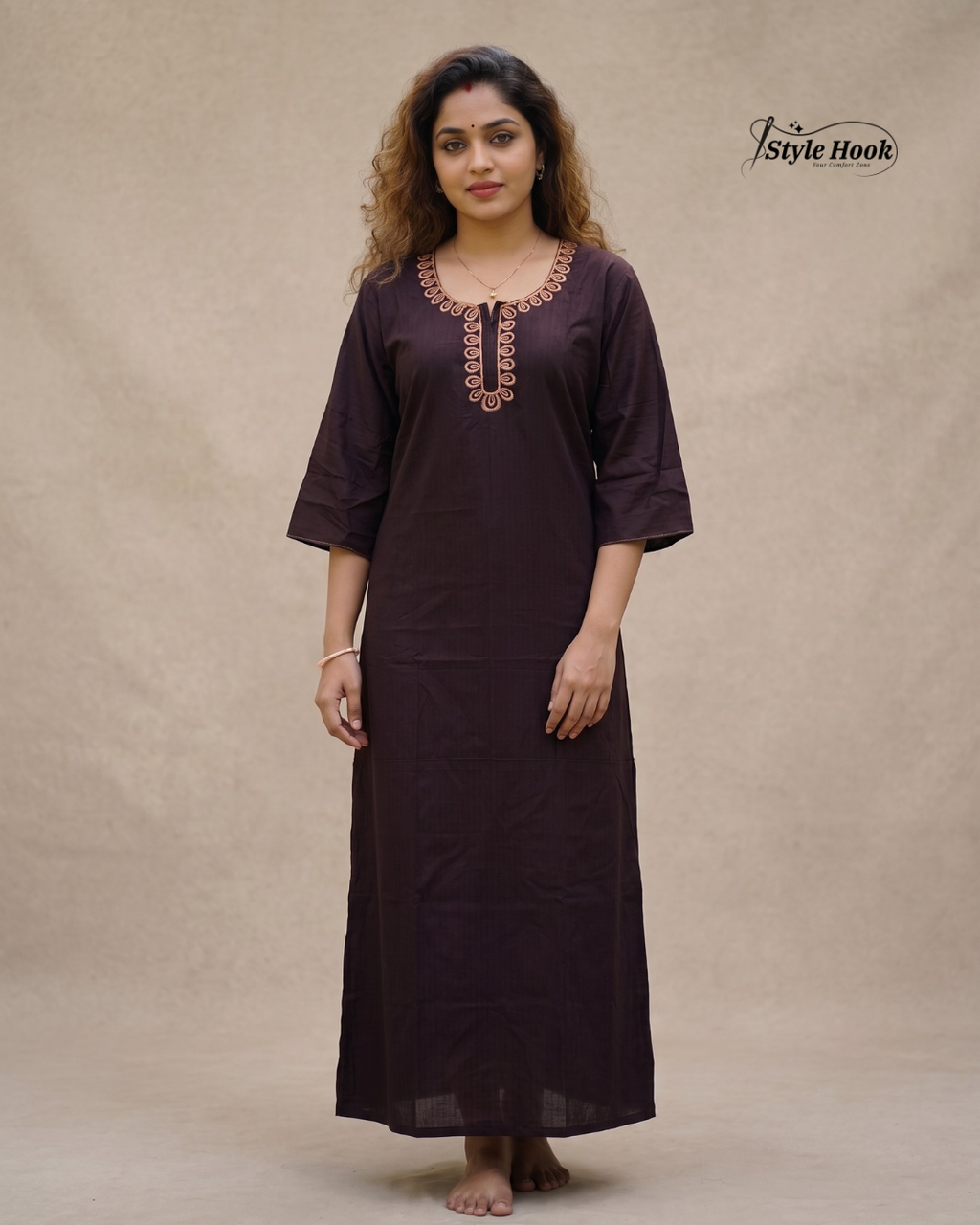 Premium Ladies Cotton Nighty – Elegant Home Wear Collection