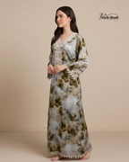 Style Hook Soft Flowing Dubai Nighty with Embroidery Work