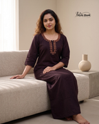 Premium Ladies Cotton Nighty – Elegant Home Wear Collection