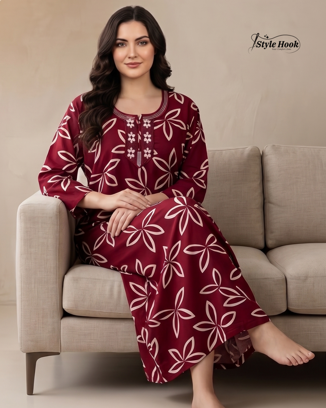 Trendy Rayon Nighty for Everyday Wear