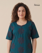 Style Hook Soft Cotton Nighty for Women – Canvas Neck Daily Wear Maxi