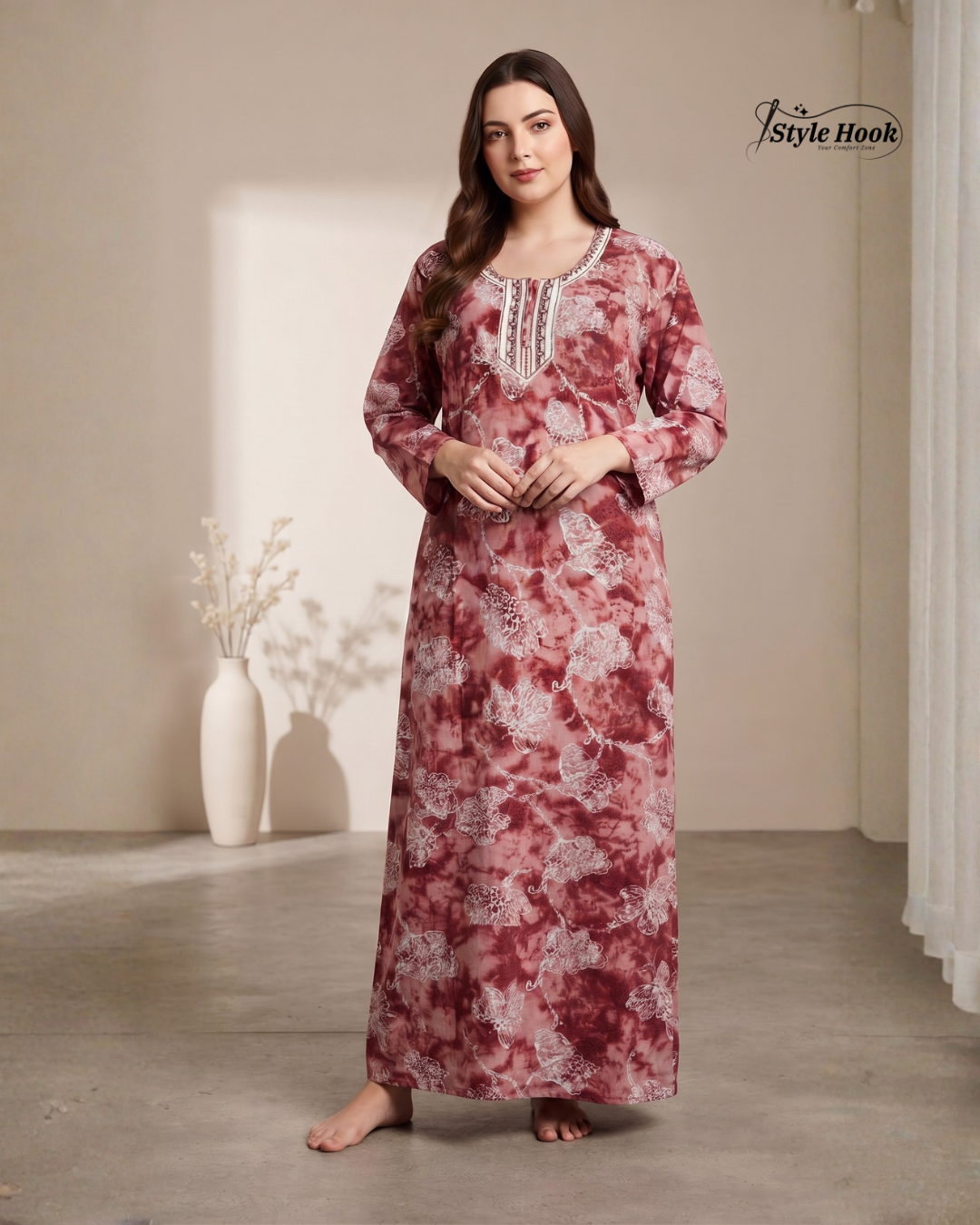 Premium Designer House Wear Rayon Maxi