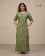 Style Hook Canvas Neck soft Cotton Maxi for Women