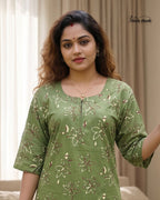 Style Hook Canvas Neck soft Cotton Maxi for Women