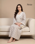Style Hook Luxury Floral Dubai Nighty – Imported Fabric Collection
