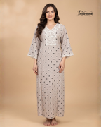 Style Hook Luxury Floral Dubai Nighty – Imported Fabric Collection