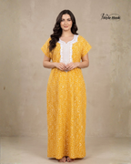 Pakistani Embroidered Nighty for Ladies