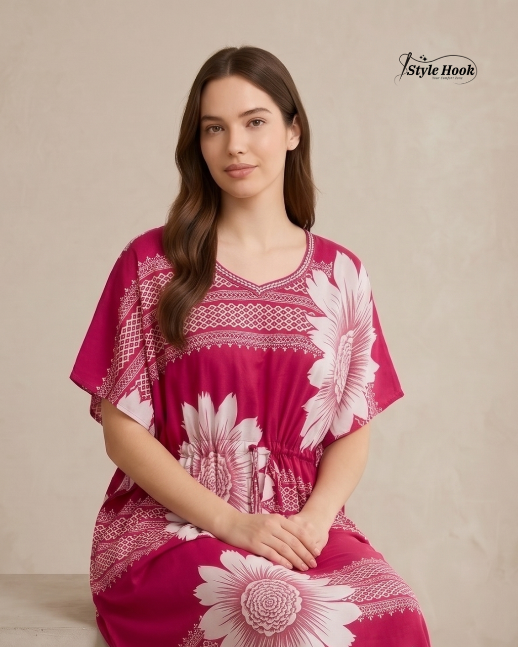 Luxury Lounge Kaftan Nighty