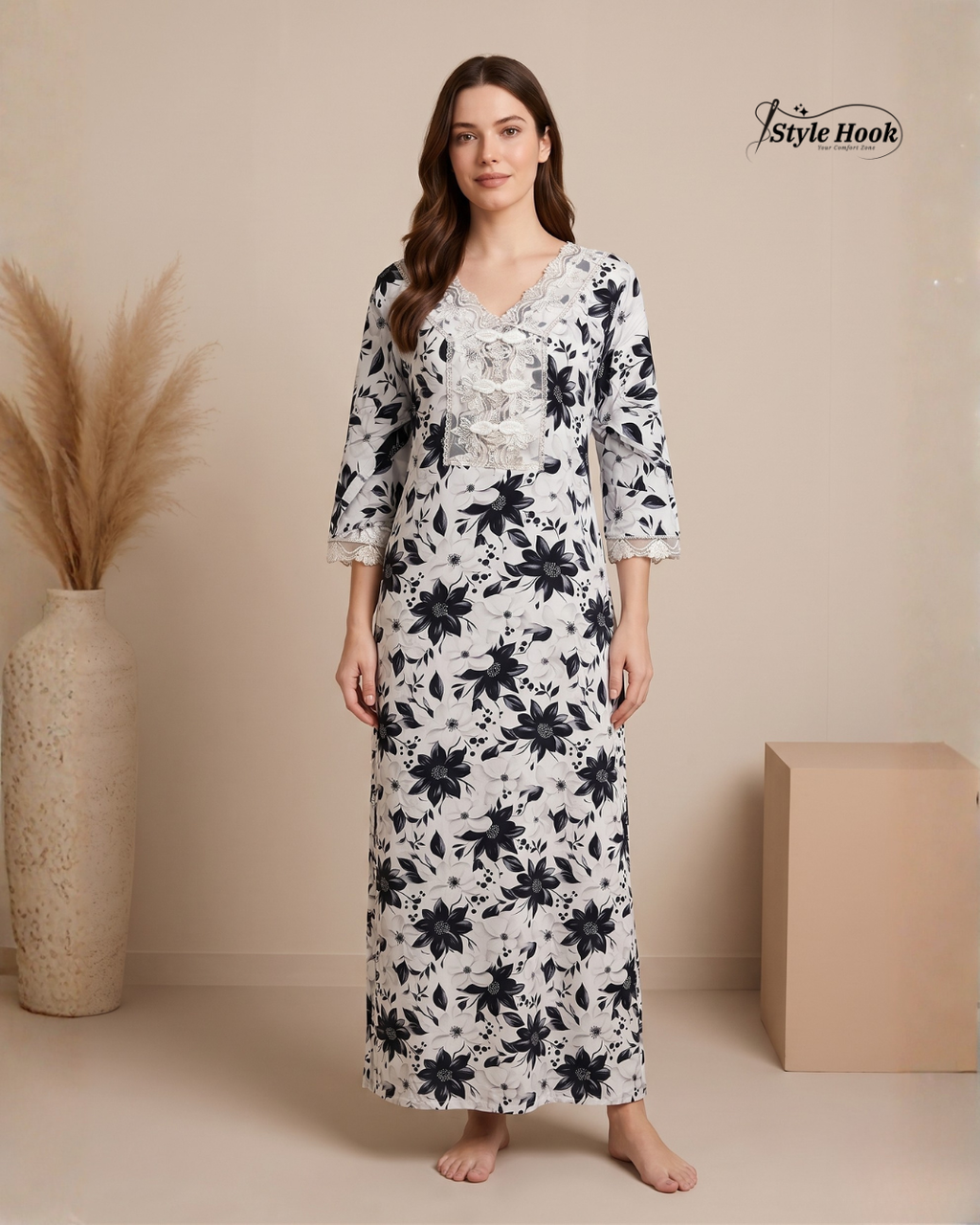 Style Hook Luxury Dubai Nighty for Women – Premium Comfort Wear