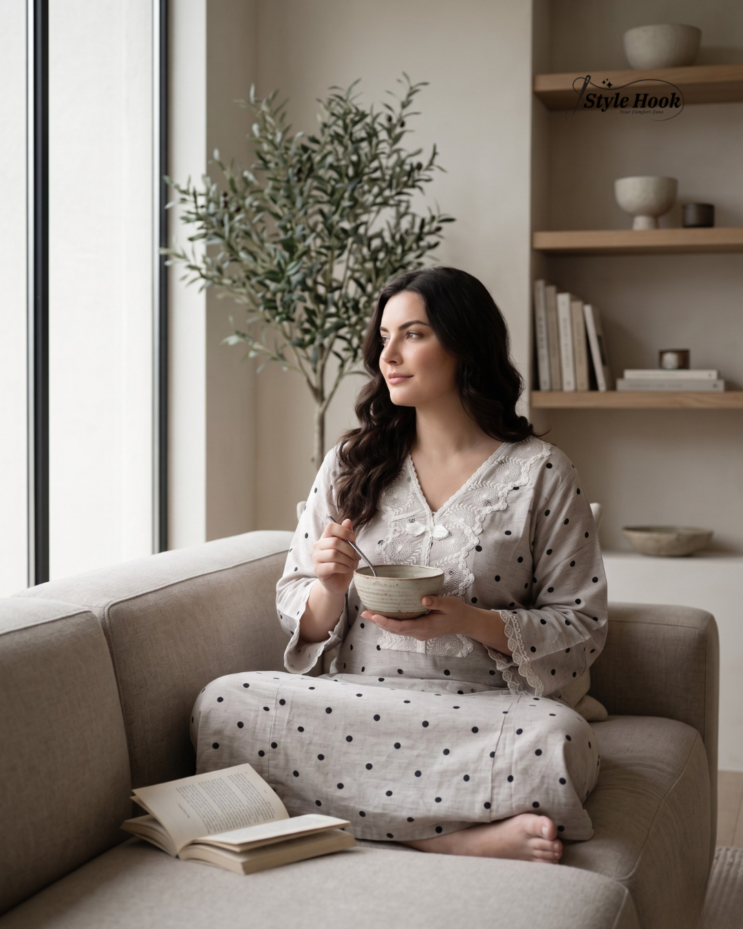 Style Hook Luxury Floral Dubai Nighty – Imported Fabric Collection