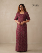 Indian Ajrak Design Full Length Nighty