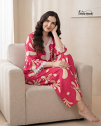 Designer Printed Rayon Maxi Nighty for Ladies