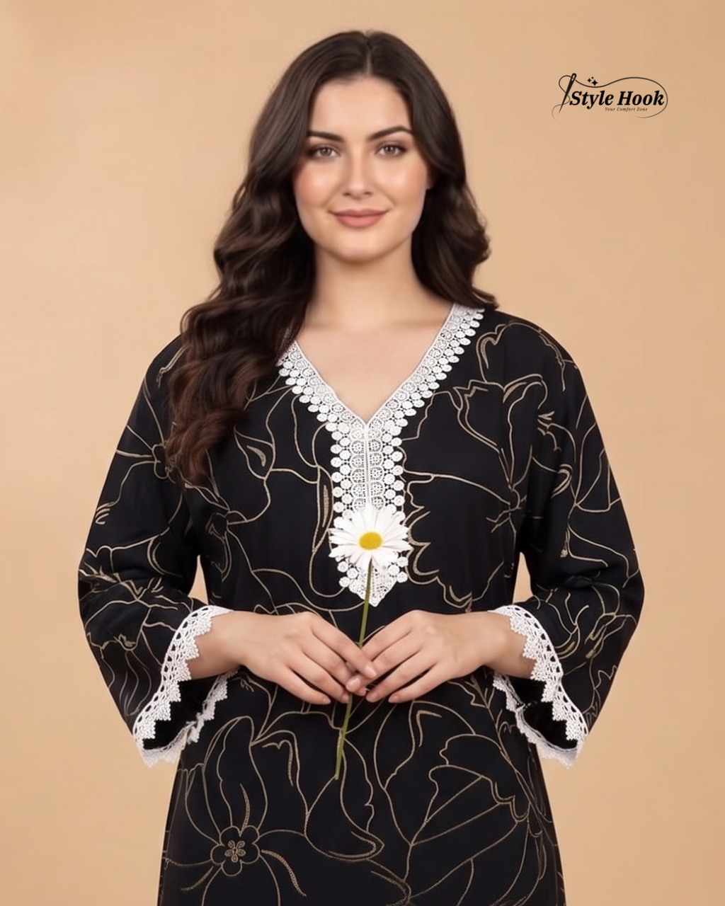Elegant Rayon Nightwear Dress