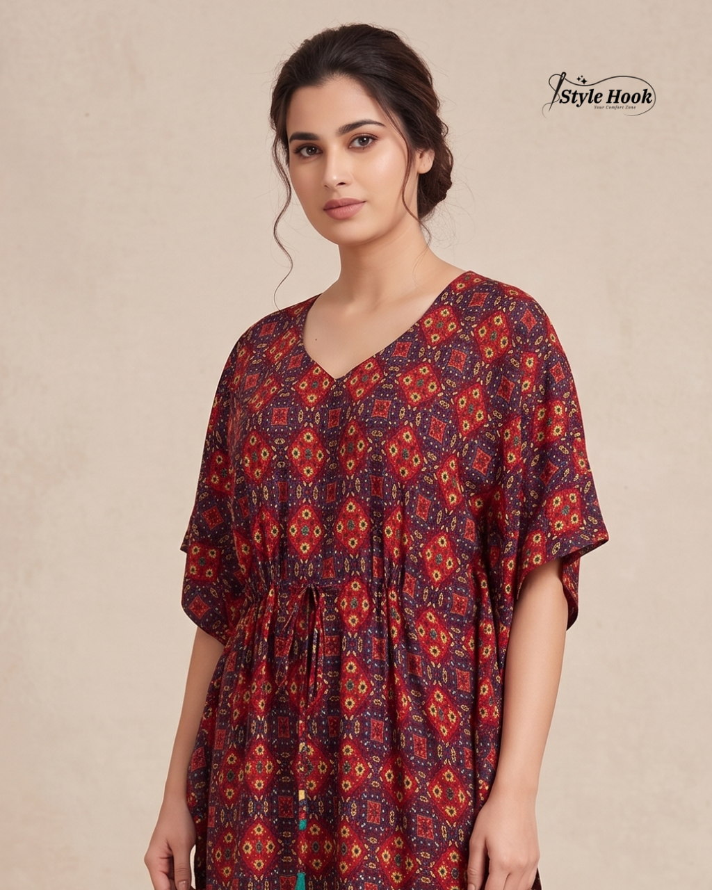 Style Hook Soft Rayon Kaftan Nighty for Women