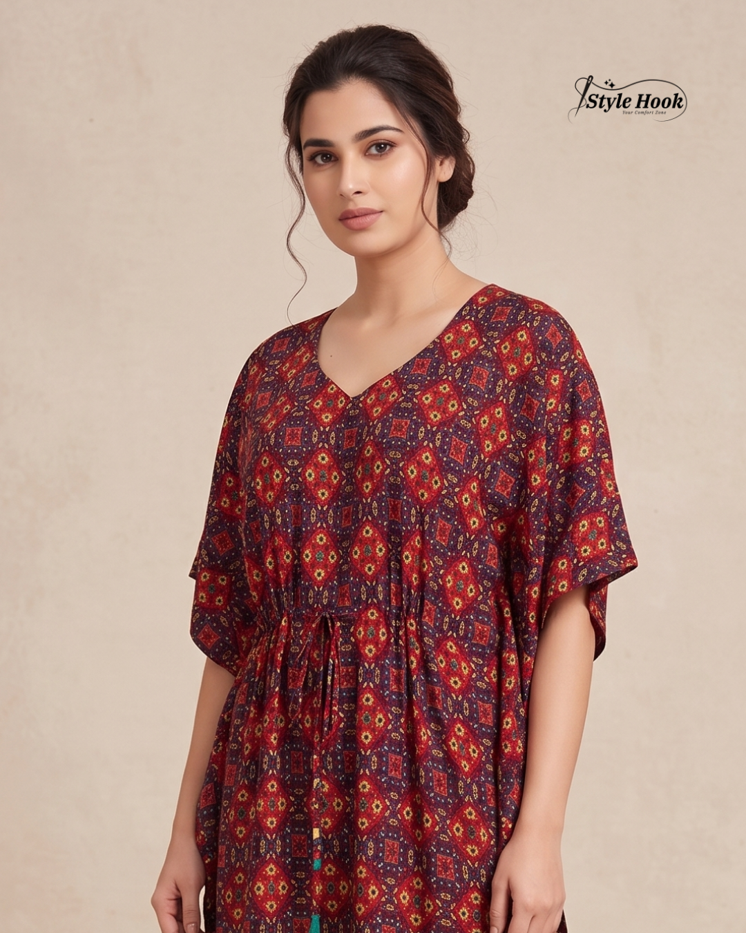Style Hook Soft Rayon Kaftan Nighty for Women