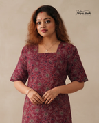 Indian Ajrak Design Full Length Nighty