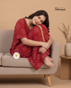 Elegant Floral Cotton Night Dress for Women