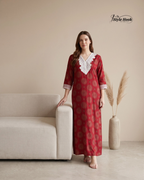 Style Hook Designer Cotton Nighty with Premium Lace Work