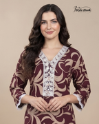 Fancy Premium Rayon Nighty – Elegant Nightwear for Women
