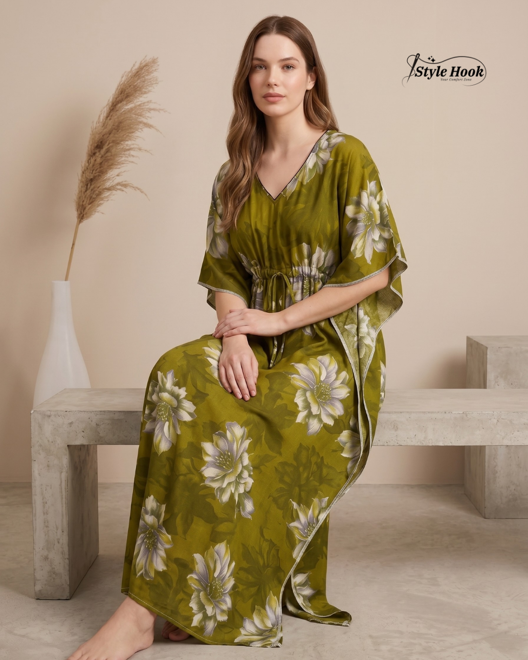 Style Hook Relaxed Home wear Kaftan Nighty