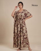 Style Hook Premium Printed Kaftan Nighty