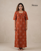 Kerala Onam Special Cotton Nighty with Trending Neck Design