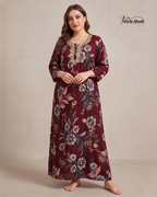 Printed Rayon Nighty for Women