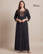Full Length Cotton Nighty for Ladies