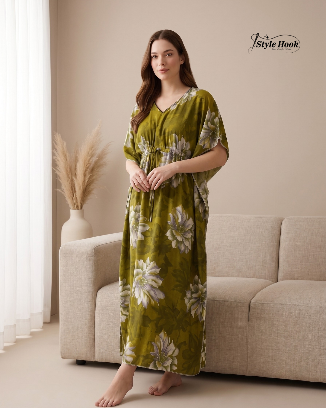 Style Hook Relaxed Home wear Kaftan Nighty