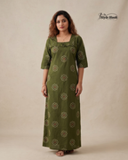 Kerala Onam Special Cotton Nighty with Trending Neck Design