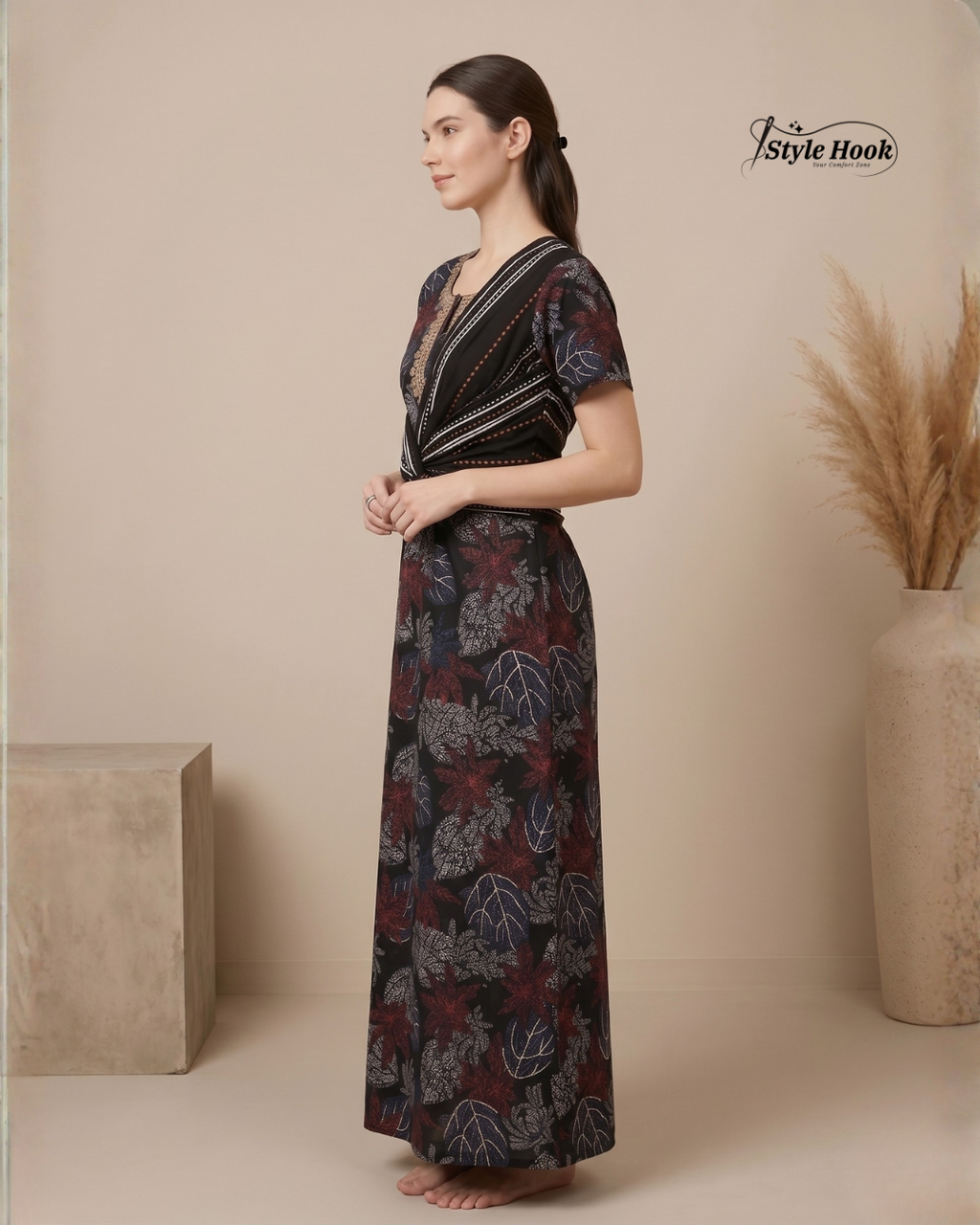 Style Hook Traditional Modest Shawl Cotton Nighty