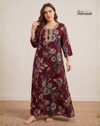 Printed Rayon Nighty for Women