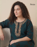Style Hook Premium Cotton Nighty Maxi – Embroidery design Neck