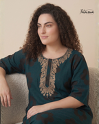 Style Hook Premium Cotton Nighty Maxi – Embroidery design Neck