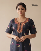 Stylish Cotton Printed Long Nighty